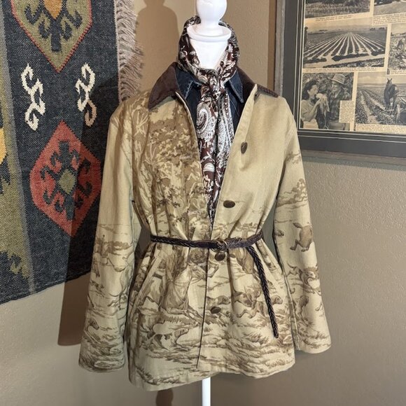 ***SOLD*** Vintage Ralph Lauren Equestrian Barn Coat Size P/S - Picture 1 of 7